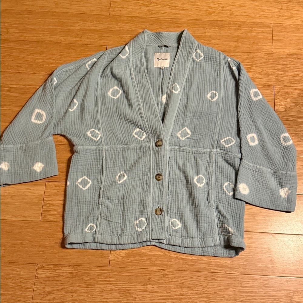 Madewell Shibori Lightspun Seamed Robe Jacket Cardigan NWOT - Picture 9 of 12